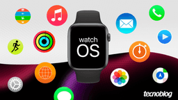 O watchOS, sistema operacional do Apple Watch, oferece integração com saúde, notificações e aplicativos. Reprodução: Tecnoblog