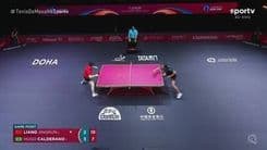 Hugo Calderano garante vaga histórica na final do Mundial de tênis de mesa em Doha. Reprodução: Globo