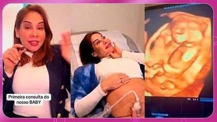 Maíra Cardi compartilha ensaio fotográfico e reflexões sobre gestação aos 42 anos. Reprodução: Globo