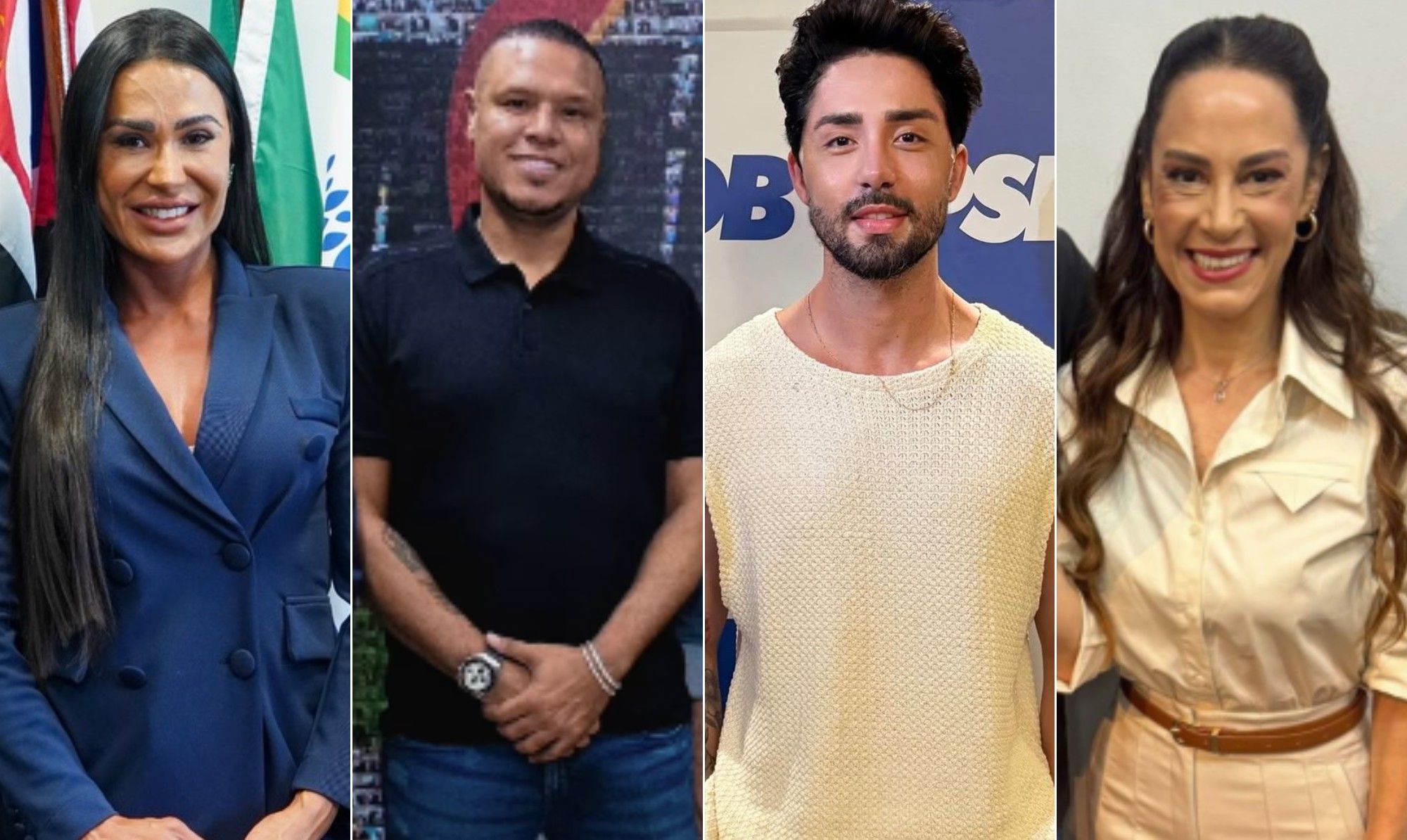 Gracyanne, Rico Melquiades e Edmundo marcam presença; eleição de 2026 promete bombar com famosos.. Reprodução: Oglobo