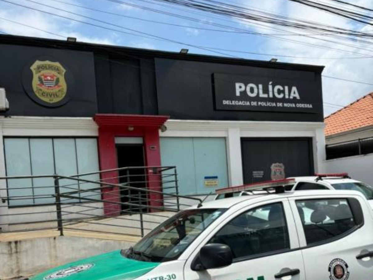 [Polícia isola área do local em Nova Odessa após morte de mulher.]. Reprodução: G1