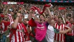 Sunderland conquista acesso à Premier League com vitória dramática sobre Sheffield United. Reprodução: Globo