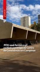 Gradis de aço cercam o Centro de Convivência Cultural de Campinas, gerando polêmica sobre proteção e acesso. Reprodução: Globo