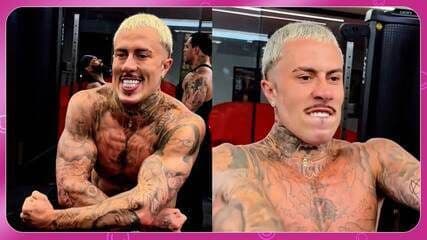 MC Daniel exibe evolução corporal com antes e depois após um ano de treinos intensivos. Reprodução: Globo