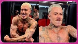 MC Daniel exibe evolução corporal com antes e depois após um ano de treinos intensivos. Reprodução: Globo