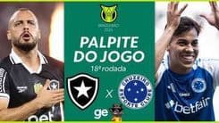 Botafogo enfrenta o Cruzeiro em importante duelo pela Série A. Reprodução: Globo