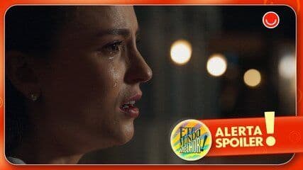 Estela entra em crise ao ver Ernesto com Anabela na rua. Reprodução: Globo