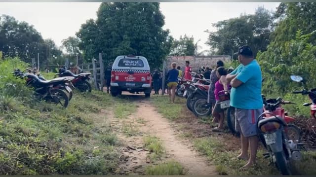 Local do crime onde casal de idosos foi assassinado em Areia, Pará. Reprodução: Globo