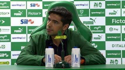 Abel Ferreira em coletiva após goleada do Palmeiras contra o Juventude. Reprodução: Retorno do item 11