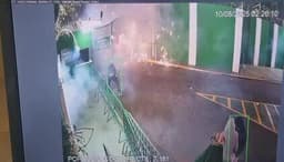 Palmeiras denuncia ataque com bombas na Academia de Futebol e pede investigação. Reprodução: Globo