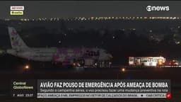 Avião da Azul faz pouso de emergência em Brasília após suspeita de bomba. Reprodução: Globo