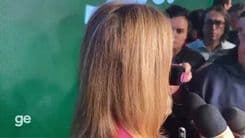 Leila Pereira e Dudu discutem publicamente sobre diferenças após saída do jogador do Palmeiras. Reprodução: Globo