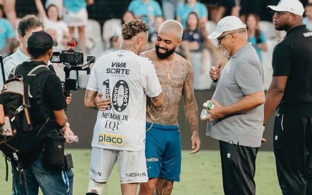 Dublador revela o que Neymar disse a Gabigol em Santos x Cruzeiro. Reprodução: Esporte