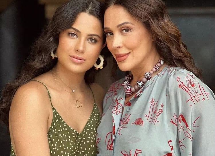 Claudia Raia apresenta o cenário produzido para a estreia da filha. Reprodução: Globo