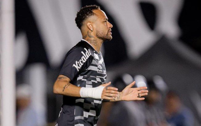 [Neymar estreia na temporada enquanto Santos goleia e avança no Paulista]. Reprodução: Esporte