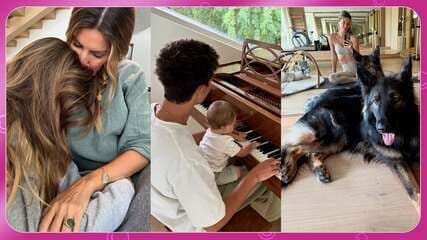 Gisele Bündchen compartilha cliques raros em família com os filhos e Joaquim Valente. Legenda da imagem. Reprodução: Retorno do item 11