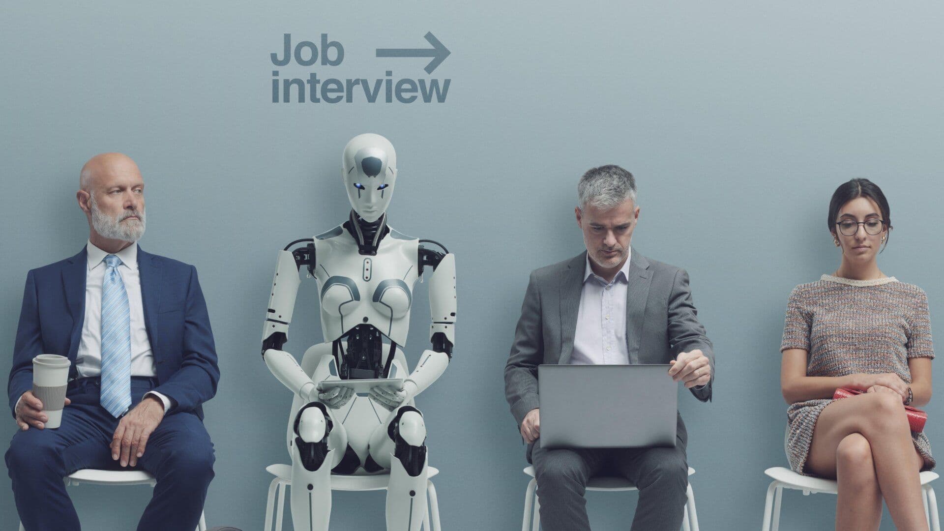 Imagem destaca a crescente preocupação com a automação e o futuro dos empregos. Reprodução: Gizmodo
