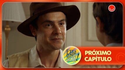 Candinho faz pacto com Samir antes de encontrá-lo no orfanato.; Reprodução: Globo