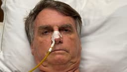 Jair Bolsonaro permanece internado e se alimenta por vias intravenosas devido a problemas intestinais. Reprodução: CNN Brasil