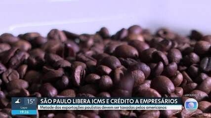 Governo de SP libera R$ 1,5 bilhão em créditos de ICMS para ajudar exportadoras.; Reprodução: Globo