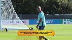 Renato Paiva se prepara para mudanças no Botafogo antes do jogo contra o PSG. Reprodução: Globo