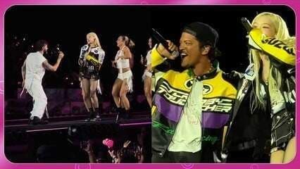 Bruno Mars e Rosé encantam fãs com colaboração no show do BLACKPINK; Reprodução: Globo