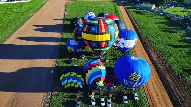 Balões coloridos serão destaque no 38º Campeonato Brasileiro de Balonismo em Boituva, de 10 a 15 de junho. Reprodução: Globo