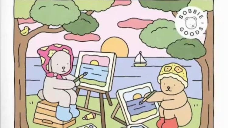 Bobbie Goods: livros de colorir ajudam a aliviar estresse e ansiedade, promovendo bem-estar. Reprodução: Globo