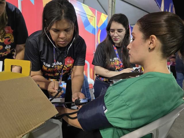 Polo Jaraguá oferece atendimentos médicos durante o São João Massayó em Maceió.; Reprodução: Assessoria