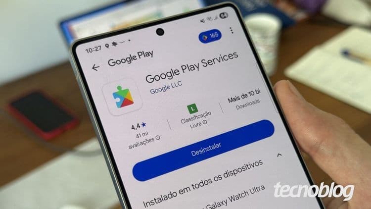 Atualização do Google Play Services v25.18 visa resolver problemas de bateria em dispositivos Android. Reprodução: Tecnoblog