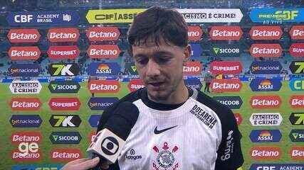 Rodrigo Garro destaca controle de jogo após empate do Corinthians contra o Grêmio. Reprodução: Globo