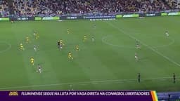 Kevin Serna comemora o gol da vitória do Fluminense sobre Mirassol. Reprodução: Retorno do item 11