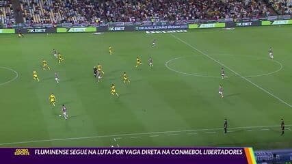 Kevin Serna comemora o gol da vitória do Fluminense sobre Mirassol. Reprodução: Retorno do item 11