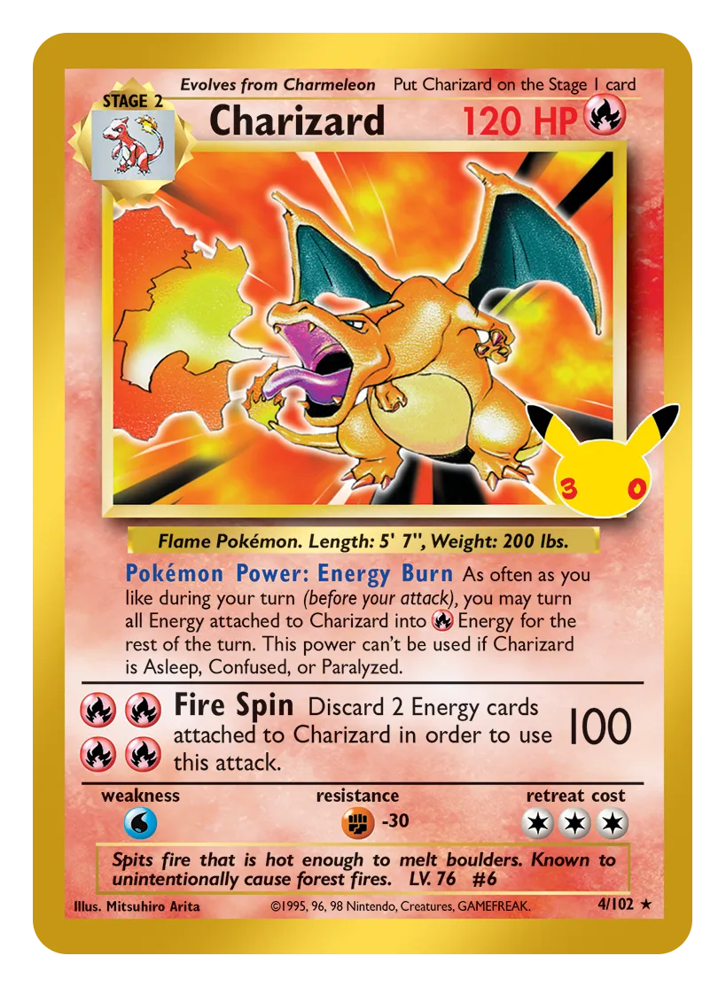 Pokémon TCG: Expansão de 30 Anos Terá Apenas Cartas em Foil