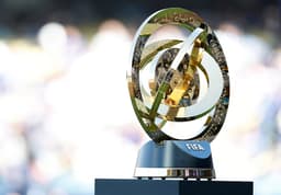 Troféu da Copa do Mundo de Clubes de 2025 em destaque. Reprodução: Globo
