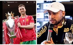 Neymar homenageia Diogo Jota em postagem nas redes sociais. Reprodução: ig.com.br