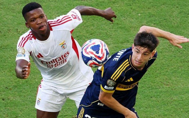 Boca Juniors e Benfica empatam em jogo emocionante do Mundial de Clubes.; Reprodução: iG Esporte