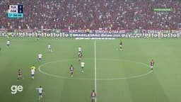 Flamengo domina Fortaleza e vence por 5 a 0, reassumindo a liderança do Brasileirão.; Reprodução: Globo