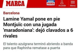Yamal brilha em vitória do Barcelona com jogada espetacular