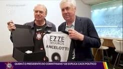 Osmar Stabile anuncia novos diretores do Corinthians, destacando Carlos Roberto Auricchio na base. Reprodução: Globo