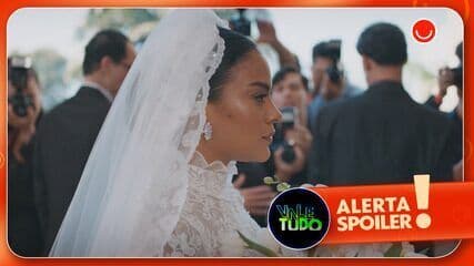 Fátima se prepara para subir ao altar em seu casamento em 'Vale Tudo'. Reprodução: Globo