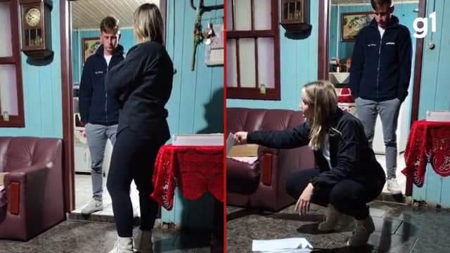 Natália Knak expõe traições do companheiro em 'chá revelação' no Rio Grande do Sul. Reprodução: Globo