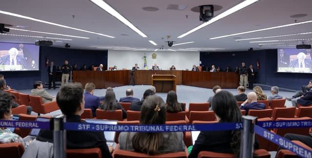 Ministros do STF votam para tornar réu ex-assessor do TSE. Legenda da imagem. Reprodução: Retorno do item 11