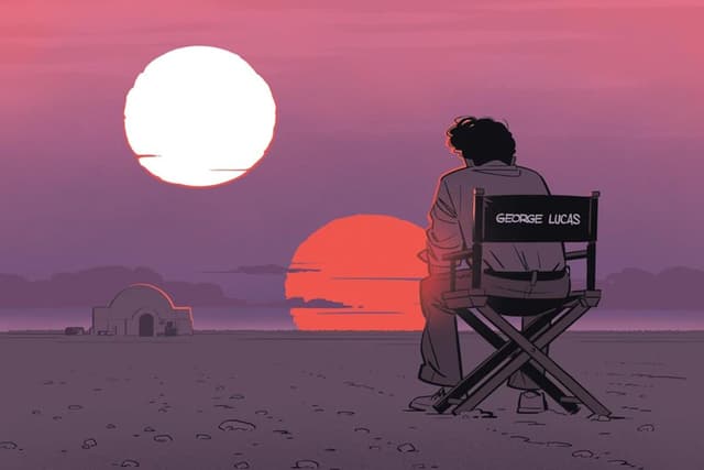 Capa de Lucaswars oferece nova leitura dos bastidores de Star Wars. Legenda da imagem. Reprodução: Retorno do item 11