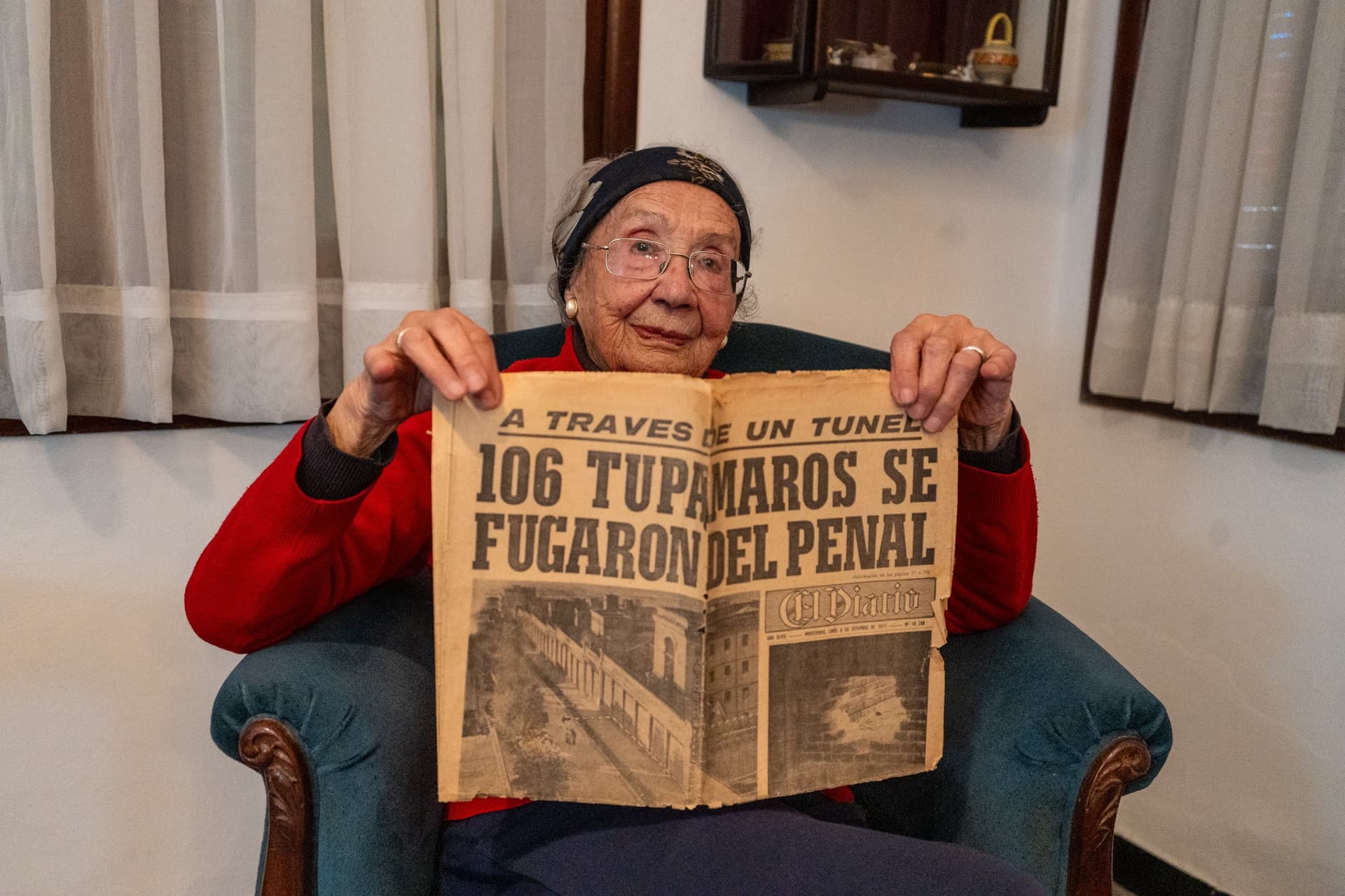 Serrana Auliso relembra a fuga dos tupamaros em sua casa em Montevideo. Legenda da imagem. Reprodução: El País