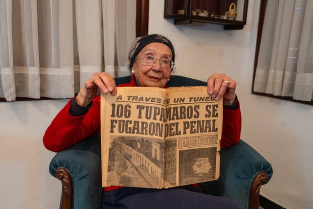 Serrana Auliso relembra a fuga dos tupamaros em sua casa em Montevideo. Legenda da imagem. Reprodução: El País