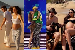 [Celebridades que engravidaram em 2025, incluindo Lore Improta, Camila Queiroz e Rafa Kalimann]. Reprodução: Gshow
