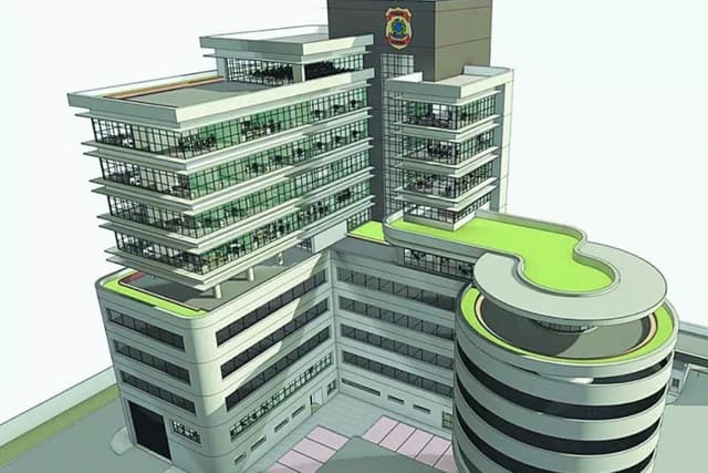 Nova sede da PF no Porto de Santos, com investimento de R$ 58 milhões.. Reprodução: G1