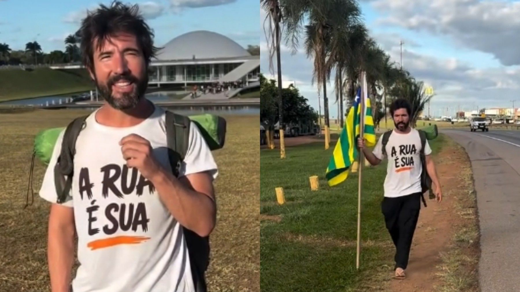 De Goiânia a Brasília: Sandro Pedroso faz caminhada de 200 km e divide opiniões na web - Foto: O Globo