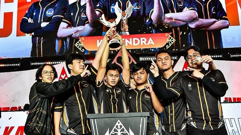 Kagendra é coroada campeã do Honor of Kings Indonesia Kings Laga Spring 2025. Reprodução: GosuGamers